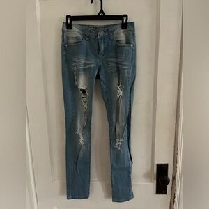 Distressed Blue Women's Jeans